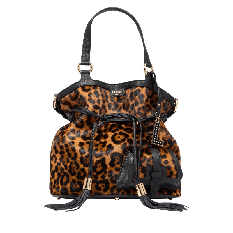 SAC SEAU M PREMIER FLIRT LÉOPARD MANIA  MULTICO NOIR