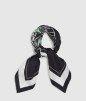 CARRÉ DE SOIE 60CM MAISON DE KARL NOIR KL