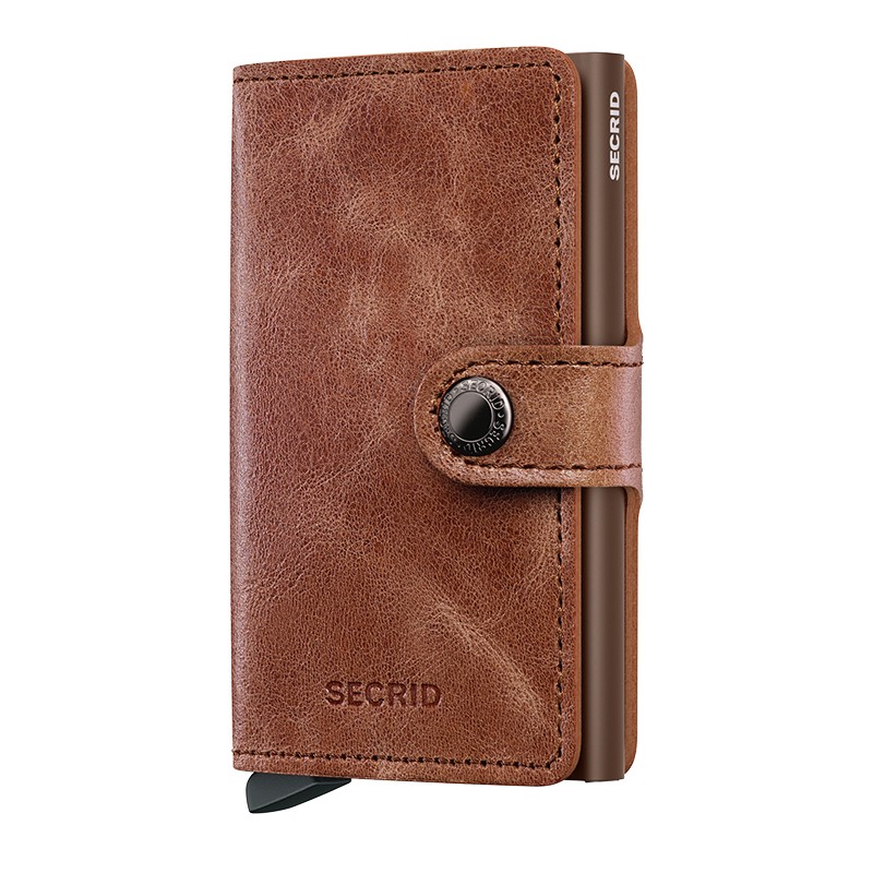 PORTE CARTES MINIWALLET SECRID COGNAC & BROWN VINTAGE PORTE CARTES MINIWALLET SECRID COGNAC & BROWN VINTAGE