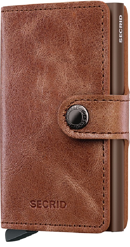PORTE CARTES MINIWALLET SECRID COGNAC & BROWN VINTAGE