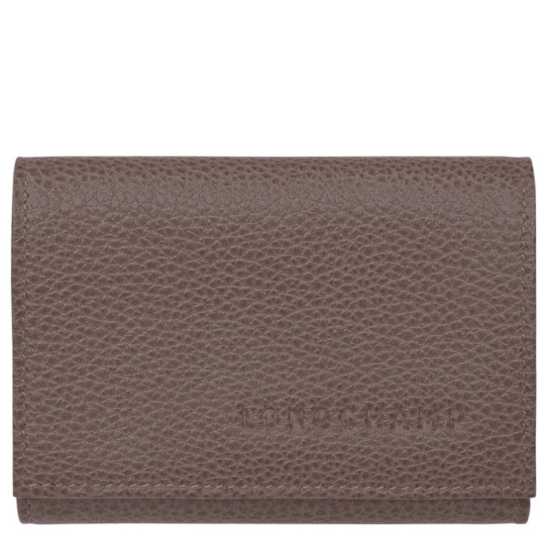 LONGCHAMP LE FOULONNÉ PORTEFEUILLE COMPACT TAUPE