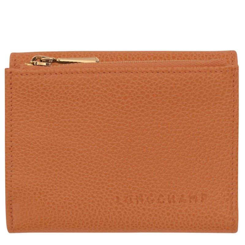 LONGCHAMP LE FOULONNÉ PORTEFEUILLE COMPACT AMBRE