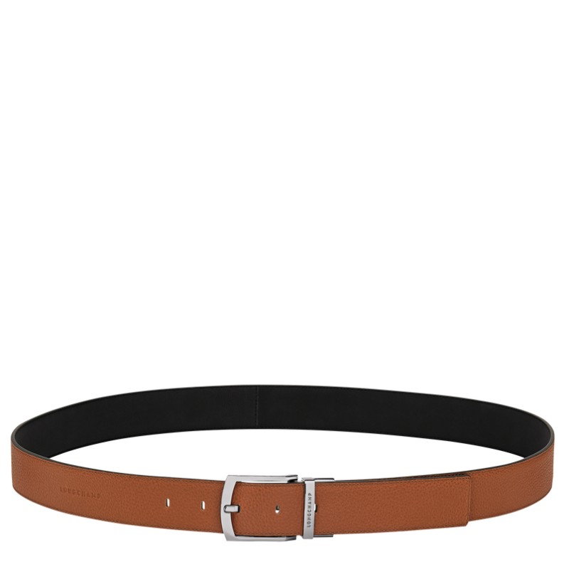 LONGCHAMP LE FOULONNÉ CEINTURE HOMME CARAMEL/NOIR