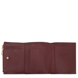 LONGCHAMP ÉPURE TIMELESS PORTEFEUILLE COMPACT BORDEAUX