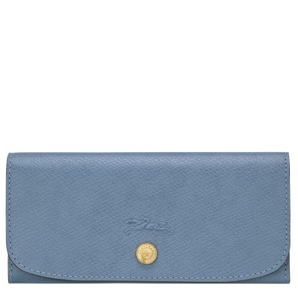 LONGCHAMP ÉPURE PORTEFEUILLE LONG À RABAT ARDOISE